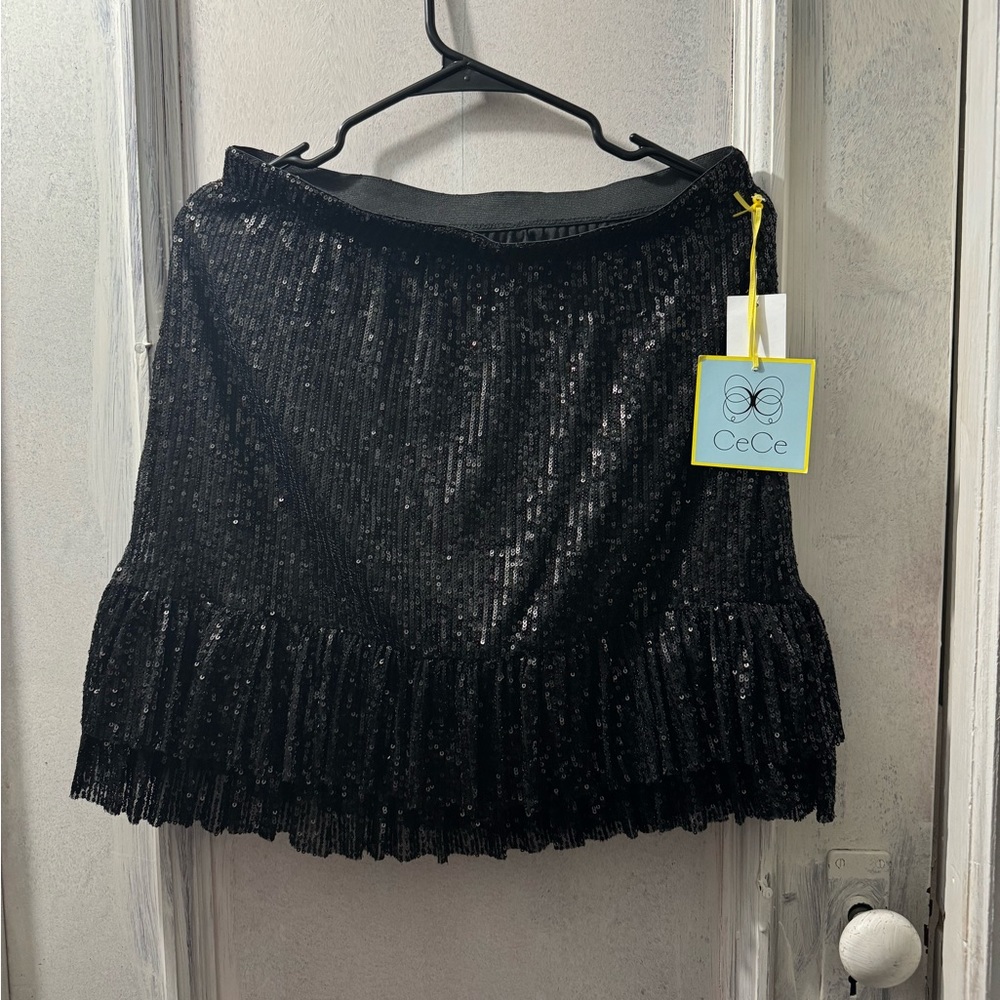 Gorgeous Black sequin Cece skirt New Never been worn
